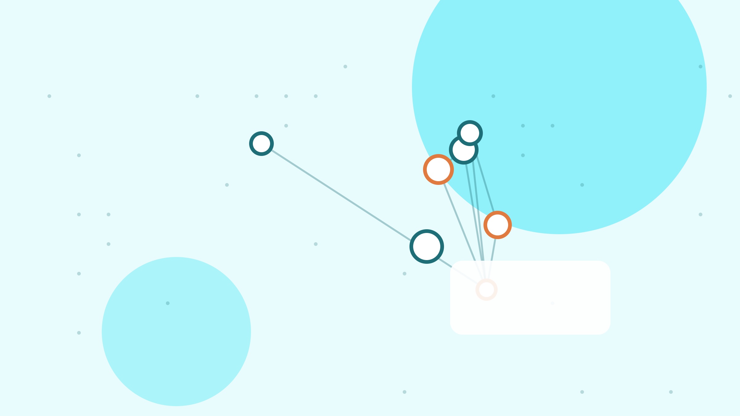 Abstract illustration of a glowing neural node plugging into an existing grid of application modules
